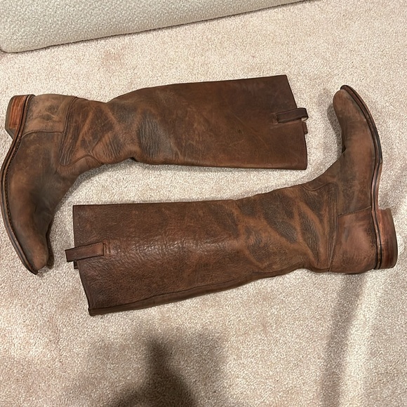 Jim Barnier tall distressed leather western boot. Sz 11 - Picture 4 of 7